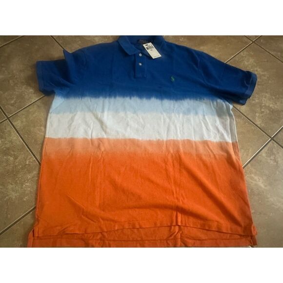 NWT Polo Ralph Lauren XXL 2XL Ombre Mesh Polo Multi - Picture 1 of 6